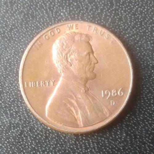 1 цент 1986 (D) США