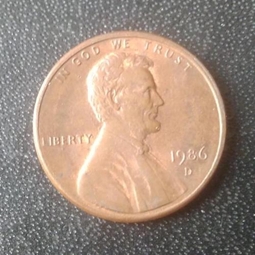 1 цент 1986 (D) США