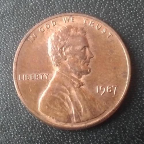 1 цент 1987 США 