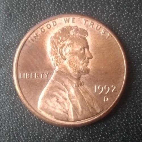 1 цент 1992 (D) США