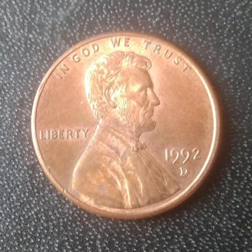 1 цент 1992 (D) США 