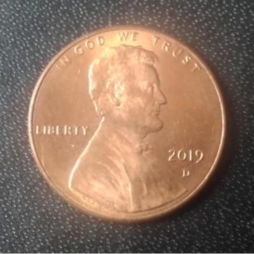 1 цент 2019 (D) США 
