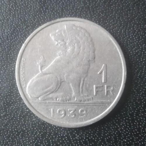 1 франк 1939 Бельгия 