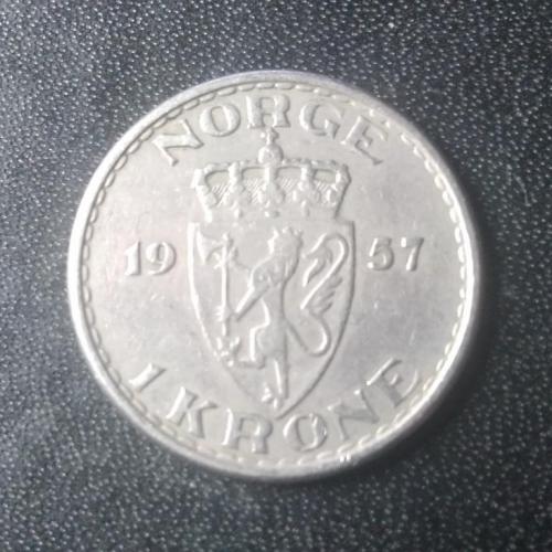 1 крона 1957 Норвегия