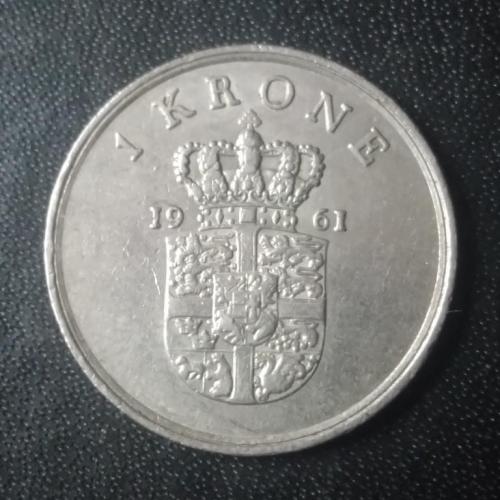 1 крона 1961 Дания
