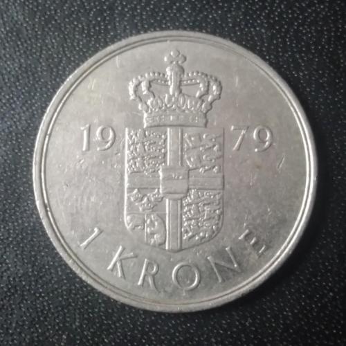 1 крона 1979 Дания 