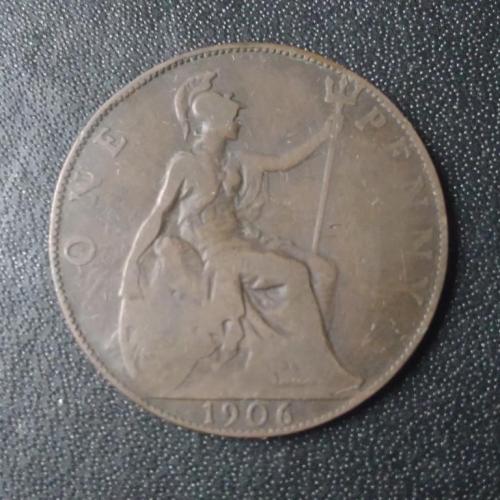 1 пенни 1906 Великобритания
