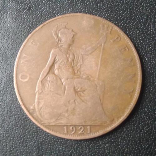 1 пенни 1921 Великобритания