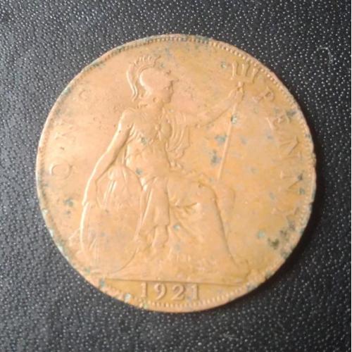 1 пенни 1921 Великобритания