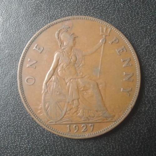 1 пенни 1927 Великобритания 