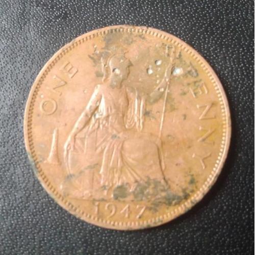 1 пенни 1947 Великобритания 