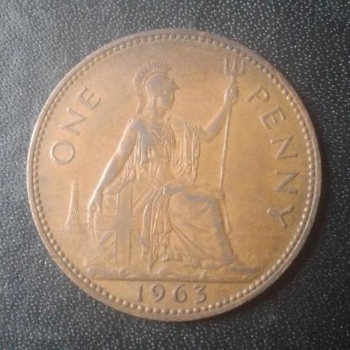  1 пенни 1963 Великобритания 