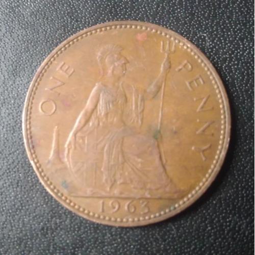 1 пенни 1963 Великобритания