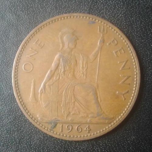 1 пенни 1964 Великобритания