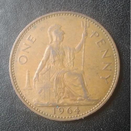  1 пенни 1964 Великобритания
