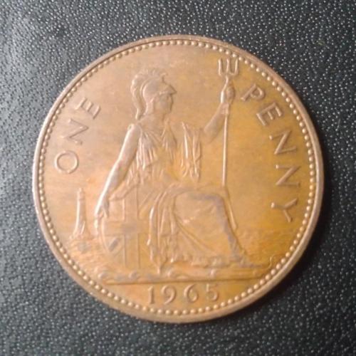 1 пенни 1965 Великобритания 