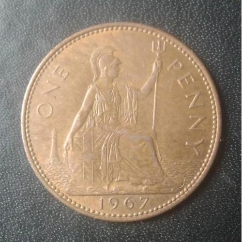 1 пенни 1967 Великобритания 