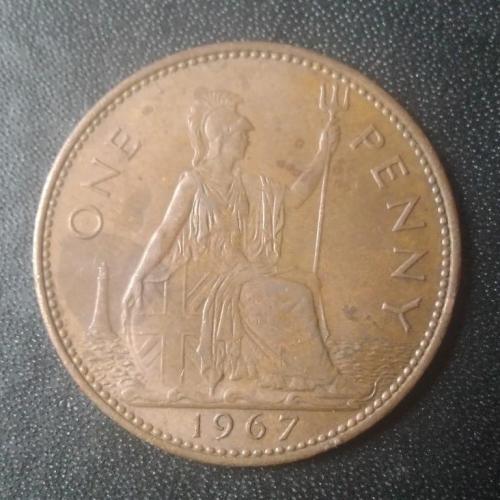 1 пенни 1967 Великобритания