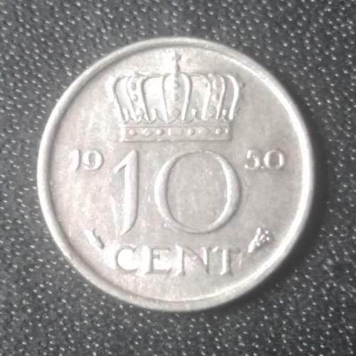 10 центов 1950 Нидерланды