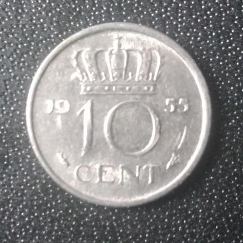 10 центов 1955 Нидерланды