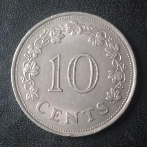 10 центов 1972 Мальта 