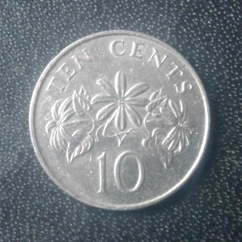 10 центов 1986 Сингапур 