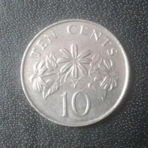 10 центов 1990 Сингапур 