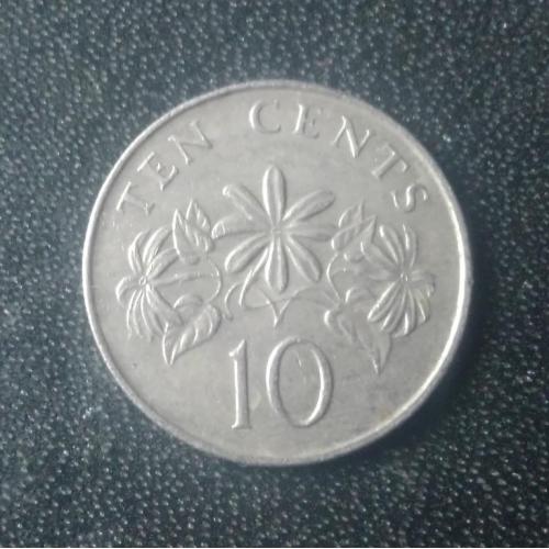 10 центов 1990 Сингапур