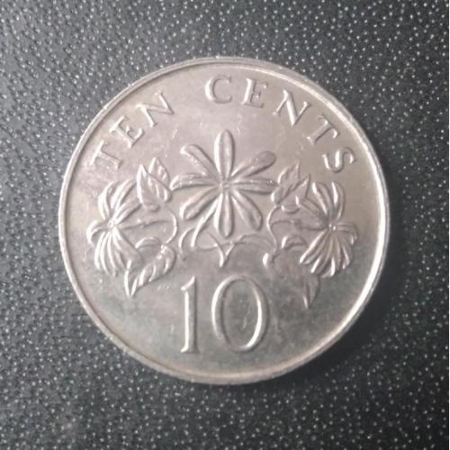 10 центов 1991 Сингапур