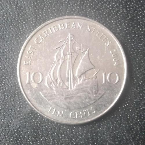 10 центов 2004 Восточные Карибы