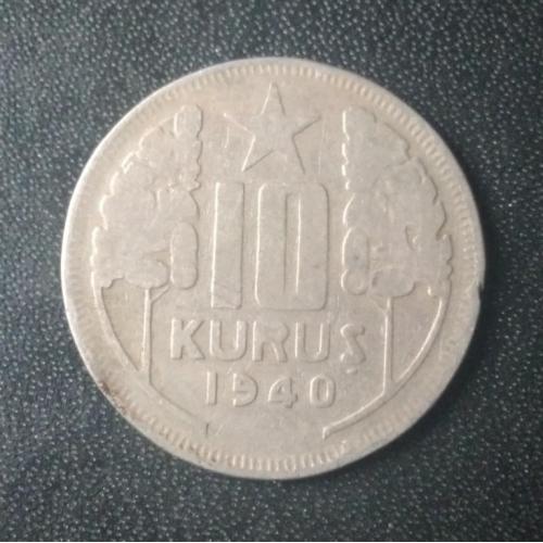  10 курушей 1940 Турция 