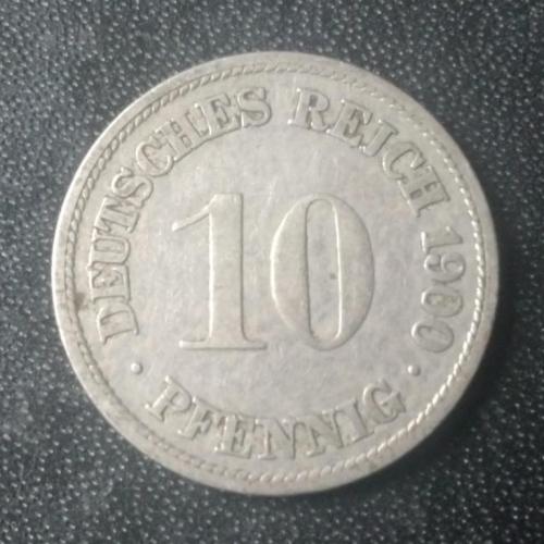 10 пфеннигов 1900 (F) Германия 