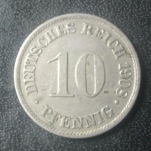 10 пфеннигов 1908 (A) Германия 