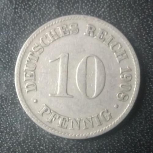 10 пфеннигов 1908 (D) Германия 