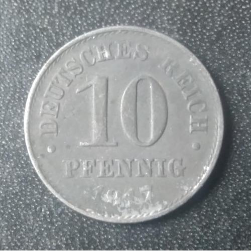 10 пфеннигов 1917 (A) Германия (железо)