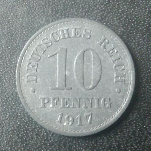 10 пфеннигов 1917 Германия (цинк)