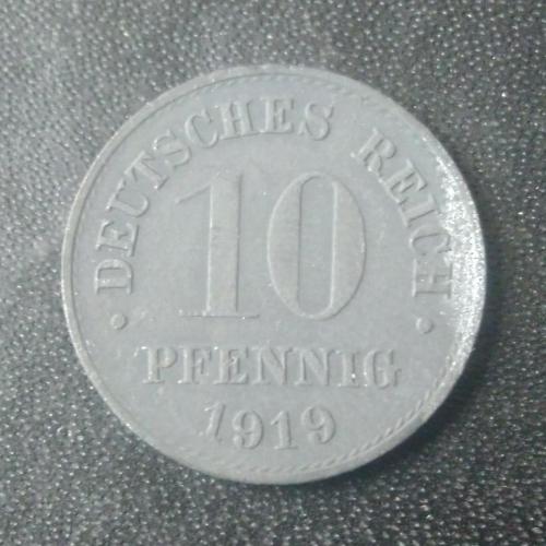 10 пфеннигов 1919 Германия (цинк) 