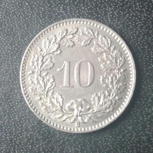 10 раппенов 1955 Швейцария 