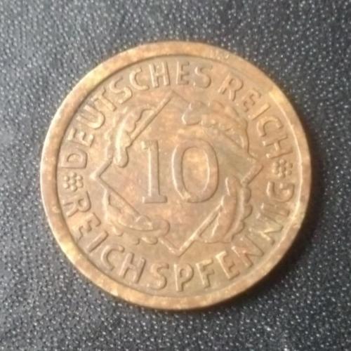 10 рейхспфеннигов 1924 Германия "G"