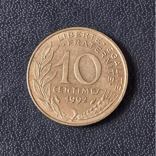  10 сантимов 1992 Франция