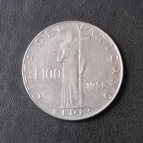 100 лир 1958 Ватикан