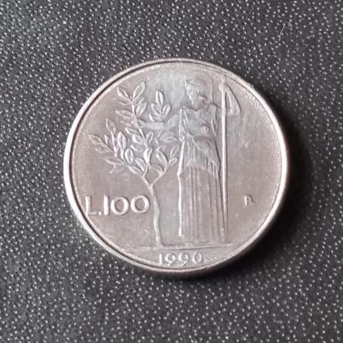 100 лир 1990 Италия 