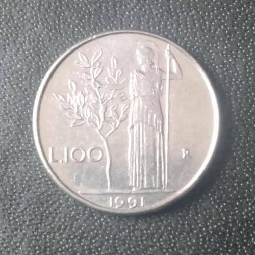 100 лир 1991 Италия