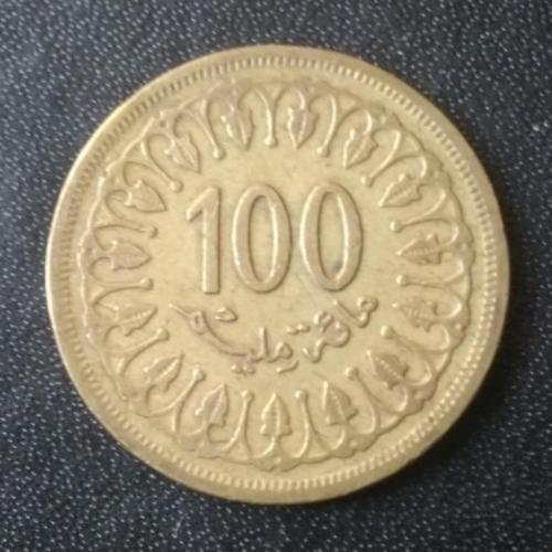 100 миллимов 1960 Тунис