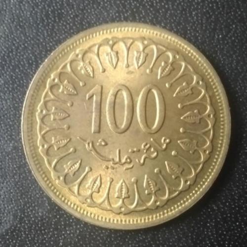 100 миллимов 1960 Тунис