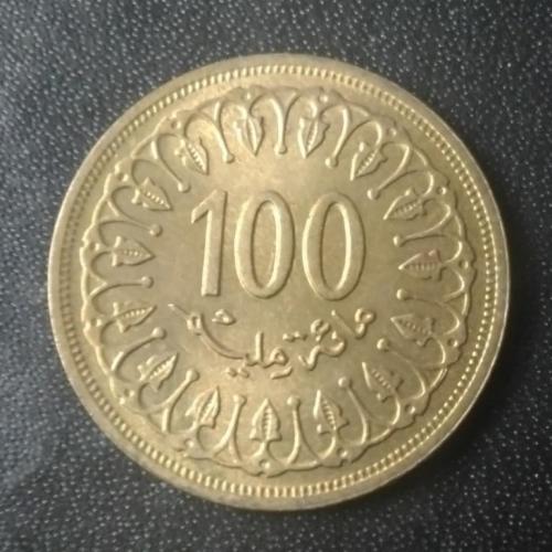 100 миллимов 1960 Тунис