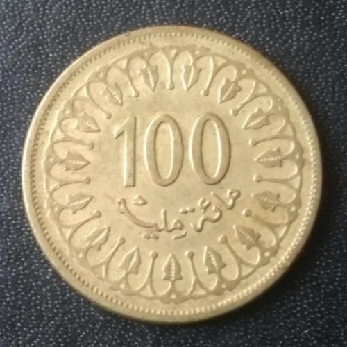 100 миллимов 1997 Тунис 
