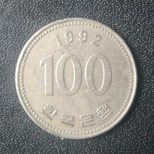 100 вон 1992 Корея