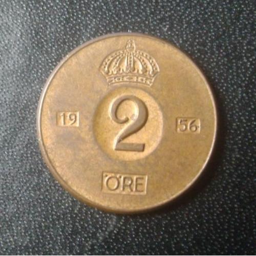 2 эре 1956 Швеция 