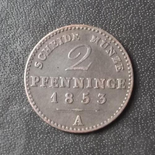 2 пфеннига 1853 (A) Германия
